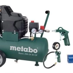 Compresseur Metabo Basic 250-24 W OF SET Compresseur + LPZ-4 set d'outils à air comprimé - 1500W - 8 bar - 24L - 100 l / min - 690865000