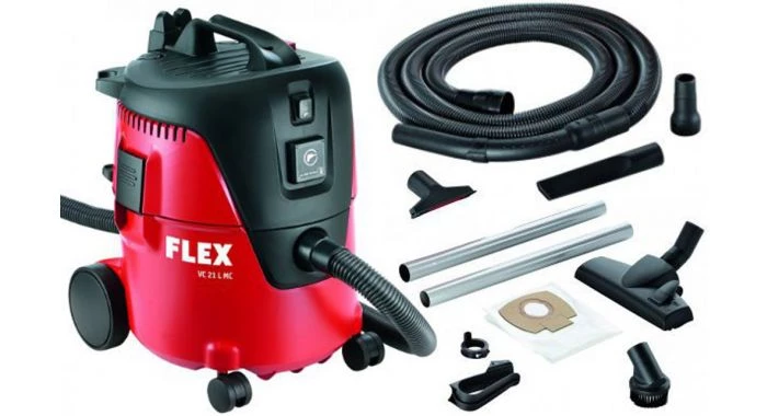 Aspirateur eau et poussière Flex VC21LMC - Aspirateur de chantier avec sac de filtre et adaptateur forage (5pcs) - 1250W - Classe L - 20L - 472.425 2 Aspirateur eau et poussière Flex VC21LMC - Aspirateur de chantier avec sac de filtre et adaptateur forage (5pcs) - 1250W - Classe L - 20L - 472.425 – Image 2
