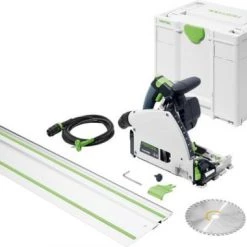 Scie plongeante Festool TS 60 KEBQ-Plus-FS - Scie circulaire – Avec Systainer – 1500 W - 168 mm - avec rail de guidage