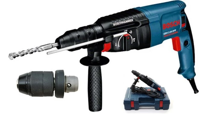 Marteau perforateur + piqueur Bosch GBH 2-26 DFR Perforateur SDS-plus + mandrin automatique dans coffret - 800W - 0611254768 1 Marteau perforateur + piqueur Bosch GBH 2-26 DFR Perforateur SDS-plus + mandrin automatique dans coffret - 800W - 0611254768